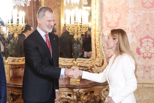 Esther Alcocer Koplowitz asiste al almuerzo ofrecido por los Reyes en honor del presidente de Egipto